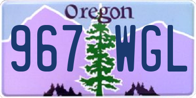 OR license plate 967WGL