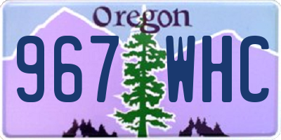 OR license plate 967WHC