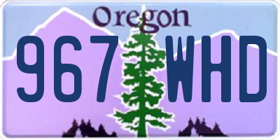 OR license plate 967WHD