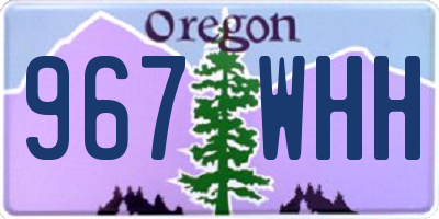 OR license plate 967WHH