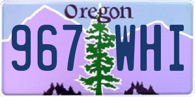OR license plate 967WHI