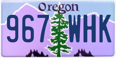 OR license plate 967WHK