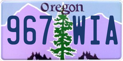 OR license plate 967WIA