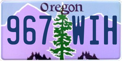 OR license plate 967WIH