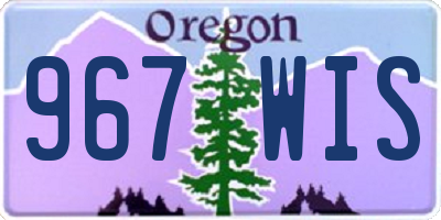 OR license plate 967WIS