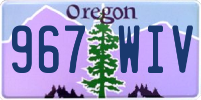 OR license plate 967WIV