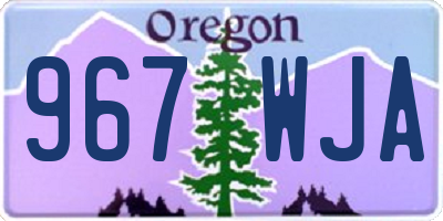 OR license plate 967WJA