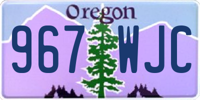 OR license plate 967WJC