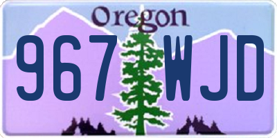 OR license plate 967WJD