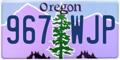 OR license plate 967WJP