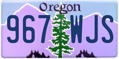 OR license plate 967WJS