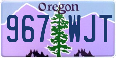 OR license plate 967WJT