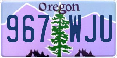 OR license plate 967WJU