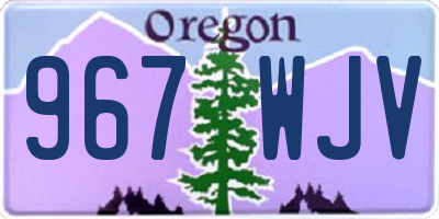 OR license plate 967WJV