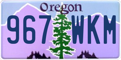 OR license plate 967WKM