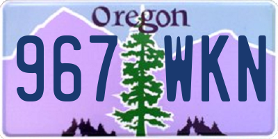 OR license plate 967WKN