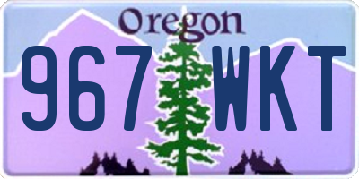 OR license plate 967WKT