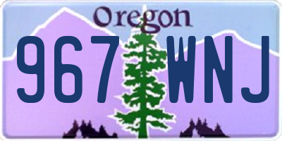 OR license plate 967WNJ