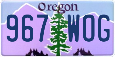 OR license plate 967WOG