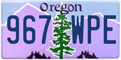 OR license plate 967WPE