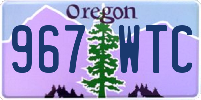 OR license plate 967WTC