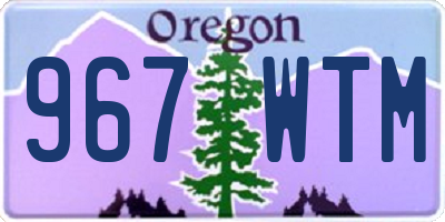 OR license plate 967WTM