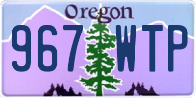 OR license plate 967WTP