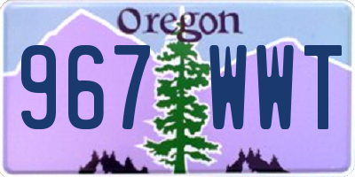 OR license plate 967WWT