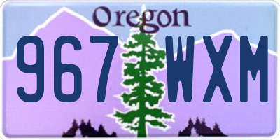 OR license plate 967WXM