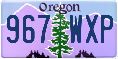 OR license plate 967WXP