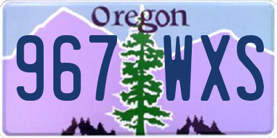 OR license plate 967WXS