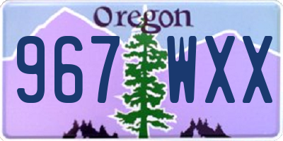 OR license plate 967WXX