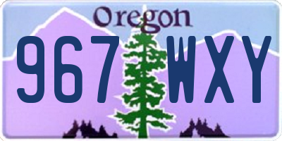 OR license plate 967WXY