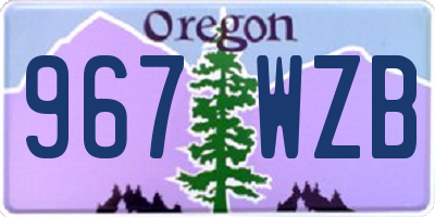 OR license plate 967WZB