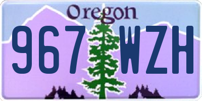 OR license plate 967WZH