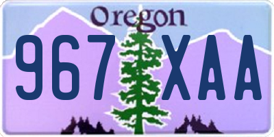 OR license plate 967XAA