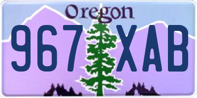 OR license plate 967XAB