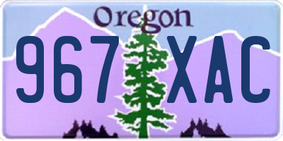 OR license plate 967XAC