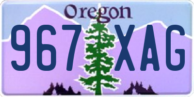 OR license plate 967XAG