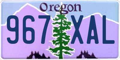 OR license plate 967XAL