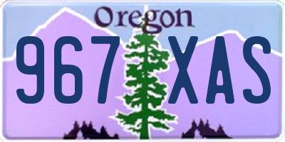 OR license plate 967XAS