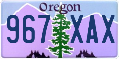 OR license plate 967XAX