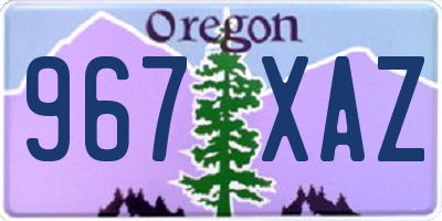OR license plate 967XAZ
