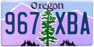 OR license plate 967XBA