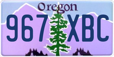 OR license plate 967XBC