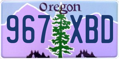 OR license plate 967XBD