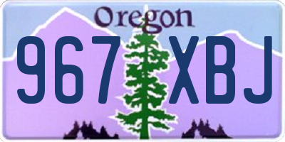 OR license plate 967XBJ
