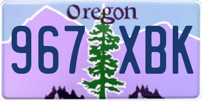 OR license plate 967XBK
