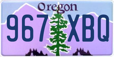 OR license plate 967XBQ