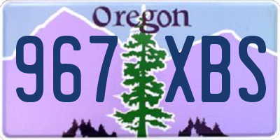 OR license plate 967XBS